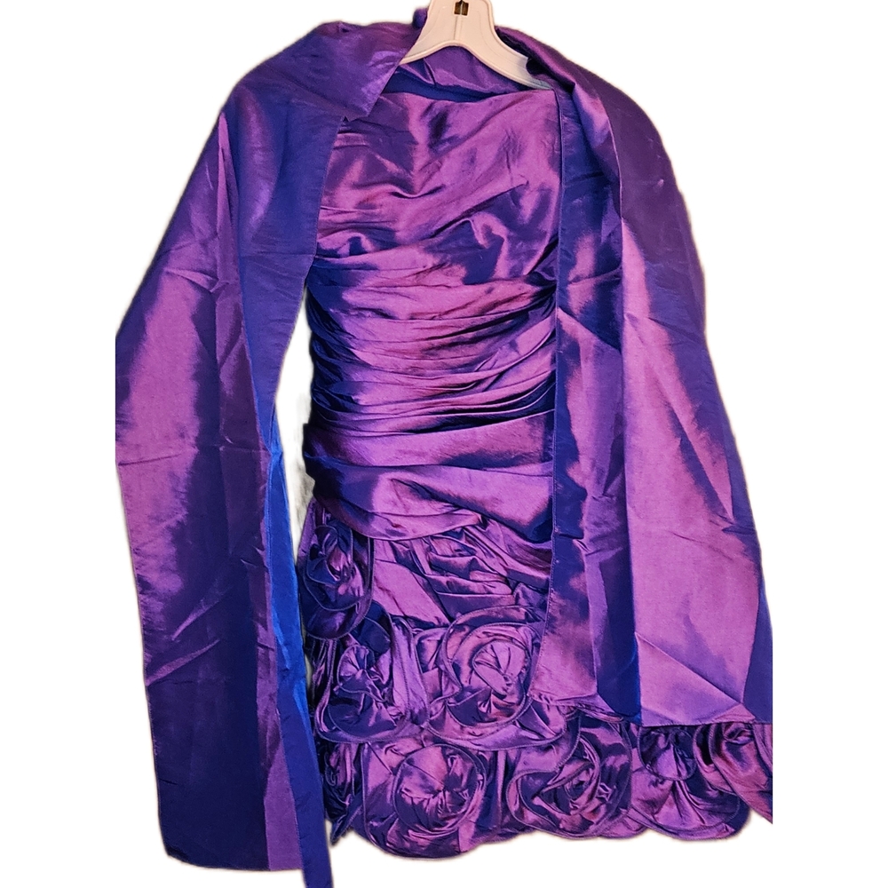Chic Strapless Purple Dress